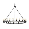 thumbnail image 5 of ChandelierCrystalLights 24-light Wagon Wheel Chandelier - 48-inch Diameter Oil Rubbed Bronze, 5 of 5