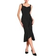 thumbnail image 2 of INSPIRE CHIC Women's Ruffled Elegant Sweetheart Neck Sleeveless Midi Fishtail Dress M Black, 2 of 5