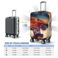 thumbnail image 4 of Balery Cultural Silhouette Journey Funda de equipaje, fundas para maletas, elástica, lavable, protector de maletas, compatible con maletas de 18 a 32 pulgadas-Small, 4 of 7