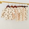 thumbnail image 4 of Pijamas para niños niños 2023 invierno nuevo niño niñas lindo estampado manga larga Top pantalones conjunto de pijama de dos piezas, 4 of 4