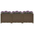 thumbnail image 3 of vidaXL Raised Bed Brown Polypropylene Large Sturdy Rectangulard 47.2"x15.7"x15", 3 of 7