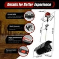 thumbnail image 3 of 52CC 1.7kw / 2.3hp Gas Powered Brush Broom Sweeper 6500-8500rpm 1-Cylinder, 2-Stroke Handheld Driveway Cleaning Turf Lawn Grass  Used to Sweep Snow, Leaves, Soil, Mud, 3 of 16