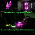 thumbnail image 4 of LINLIN LED car coaster, 2Pack Solar LED Car Coasters Solar LED Car Cup Holder Mat Anti Slip Waterproof Pad Bottle Drinks Coaster Atmosphere Lamp For Car, 4 of 4