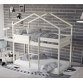 thumbnail image 3 of HMD Pasco Simple Over Simple Solid Wood House Loft B Frame Box, Antique Blanc, 3 of 3