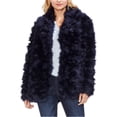 thumbnail image 2 of Vince Camuto Womens Shaggy Coat, Blue, XX-Small, 2 of 2