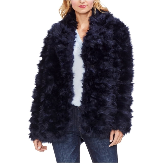 Vince Camuto Abrigo Shaggy para Mujer, Azul, XX-Pequeño