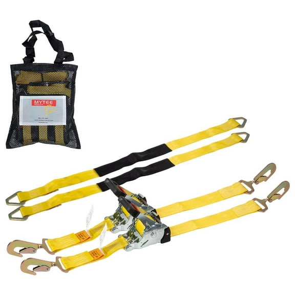 2 Pack 2" x10' Retractable Ratchet Straps Kit w/Snap Hook, Axle Straps w/Delta Ring, Protective Sleeves, Storage Bag - Self Ratcheting Tie Down Strap w/500 lbs WLL for Boat, Jet Ski, ATV