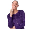 thumbnail image 4 of Aria Women’s Knit Velour Long Sleeve Ballet Nightgown, Sizes XS-5X, 4 of 5