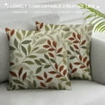 thumbnail image 3 of JEUXUS Fall Farmhouse Oblong Rectangle Throw Pillow Case Cushion Cover Lumbar Pillowcase for Sofa , Brown Leaves, 3 of 5