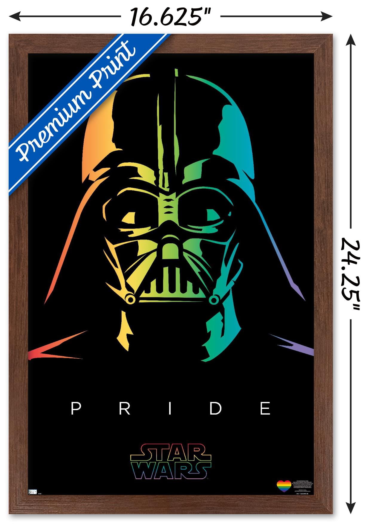 Star Wars: Saga - Darth Vader Pride Wall Poster, 14.725" x 22.375" Framed