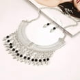 thumbnail image 1 of ATTOE Femmes Rifting Pièces Pendentif Collier Early Set Bijoux Ensemble Bijoux (Couleur, Argent + Coloré), 1 of 3