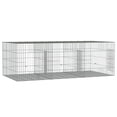 thumbnail image 2 of vidaXL 3-Panel Rabbit Cage 163x79x54 cm Galvanised Iron, 2 of 4