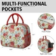 thumbnail image 6 of Lunch Bag Lunch Box for Women Reusable Insulated Lunch Cooler Bags,Large Capacity for Work Travel Picnic,Water-Resistant Pioneer Colorful Floral Lunch Tote Bag Gifts for Woman Mom Red, 6 of 6