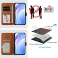 thumbnail image 3 of Flip Case for Samsung Galaxy A10E RFID Blocking Magnetic Clasp Wallet Case with 3 Card Slots and Kickstand Function, 3 of 4