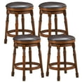 thumbnail image 1 of Costway Set of 4 24'' Swivel Bar Stool Leather Padded Dining Kitchen Pub Chair Backless, 1 of 10
