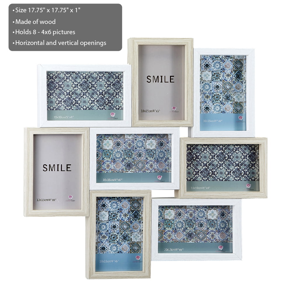 Coastal Inspired Large White Wooden Collage Wall Picture Frames