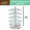 thumbnail image 4 of Nifty Solutions Nespresso Capsule Carousel – 40 Pod Capacity, Chrome, 4 of 8