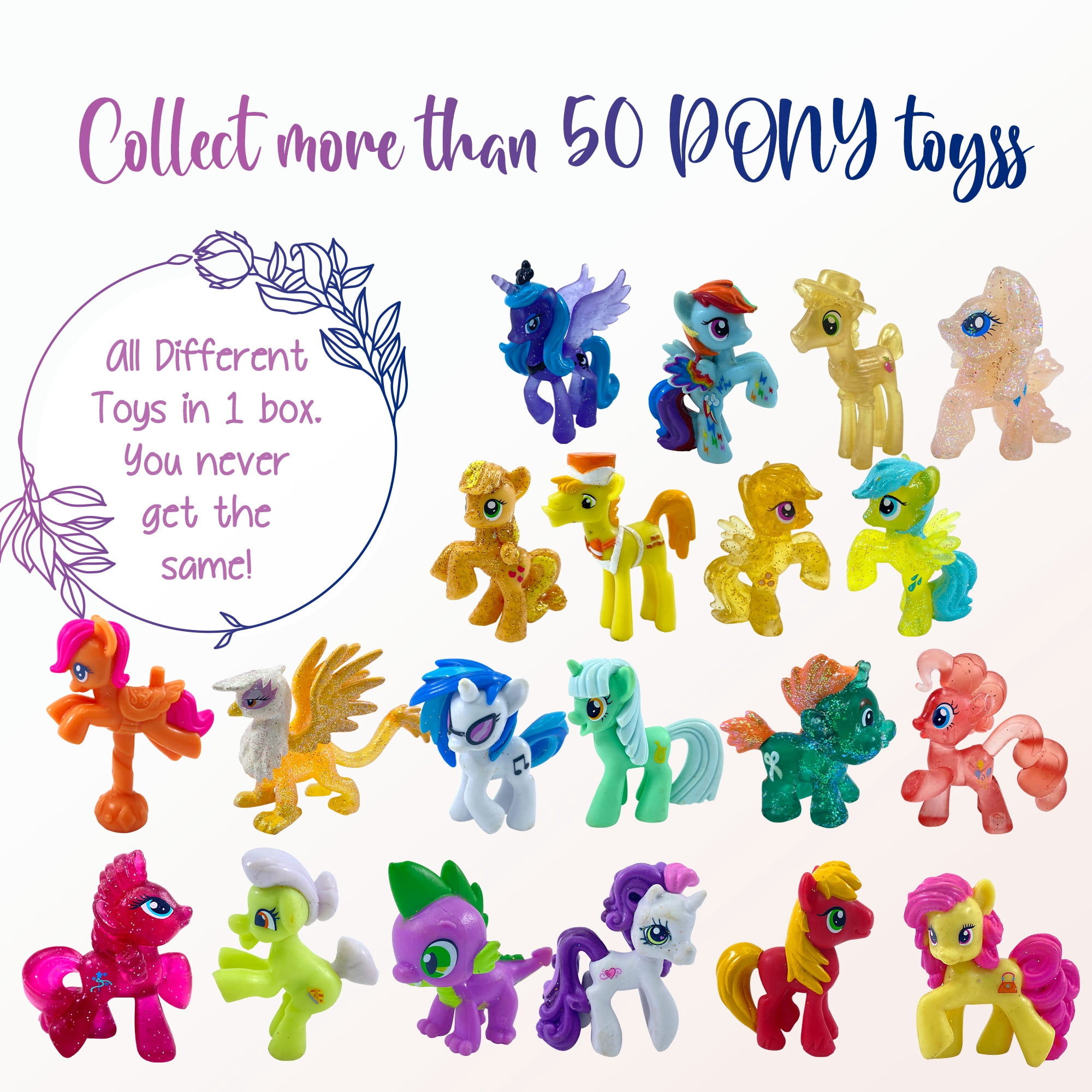 Bath Bombs for Kids with Surprise Inside Cute Pony Toys Handmade in USA Natural and Safe by Relaxcation