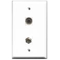 thumbnail image 1 of Ultra Spec Cables 1 Port Coax 3.5mm Wall Plate w/Female/Female Jacks, 1 of 1
