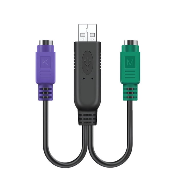 USB to for PS2 Converter Connect for PS2 Mouse and Keyboard to USB Port, Plug and Play Connection Adapter