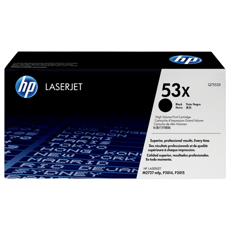 HP 53X, (Q7553X) High-Yield Black Original LaserJet Toner Cartridge HP 53X, (Q7553X) High-Yield Black Original LaserJet Toner Cartridge