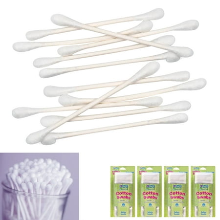 2200 Ct Cotton Swabs Double Tipped Applicator Q Tip Clean Ear Wax Makeup (Best Way To Clean Ears Without Q Tips)