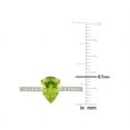 thumbnail image 3 of 1 1/7 Carat (ctw) Peridot Pear Ring 14K Yellow Gold with Diamonds, 3 of 5