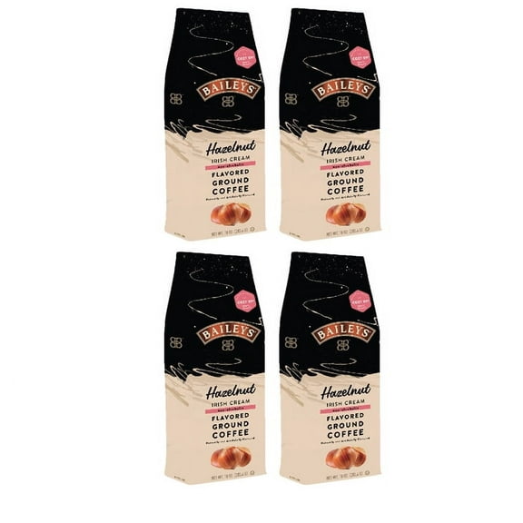 Bailey's, Hazelnut Irish Cream, Flavored Ground Coffee, 4 bags (10 oz each)