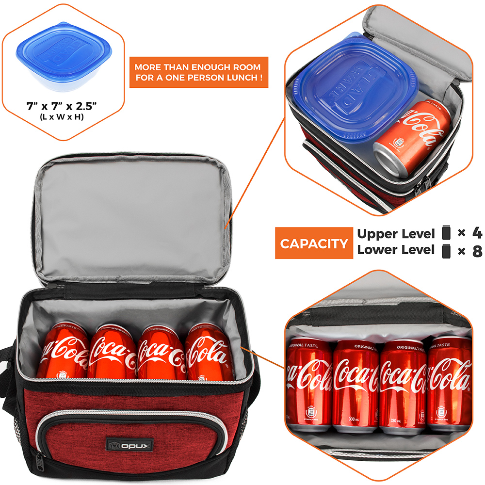 Two-Sided Double Deck Insulated Lunch Box - 16 Cans – OPUX