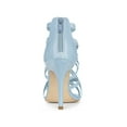 thumbnail image 2 of BLISSFUL STEP Women's Shoes Strappy Lace Up Open Toe Stiletto High Heel Dress Sandals  Sky Blue 9, 2 of 7