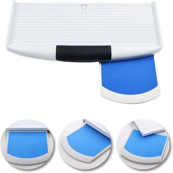 ‌Heavy Duty Black Keyboard Slide Out Tray - Hideable & Swivel Mouse Pad for Ergonomic Setup