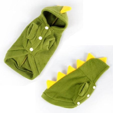 Pet Dog Cat Dinosaur Shape Clothes Costume Apparel Cute T Shirt - Size S (Green