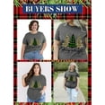 thumbnail image 3 of XCHQRTI Christmas Tree Shirt for Women Plus Size Tshirt Short Sleeve Graphic Top, 3 of 10