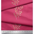 thumbnail image 3 of Soimoi Pink polyester Crepe Fabric Artistic Leaves Print Sewing Fabric Yard 42 Inch Wide, 3 of 3