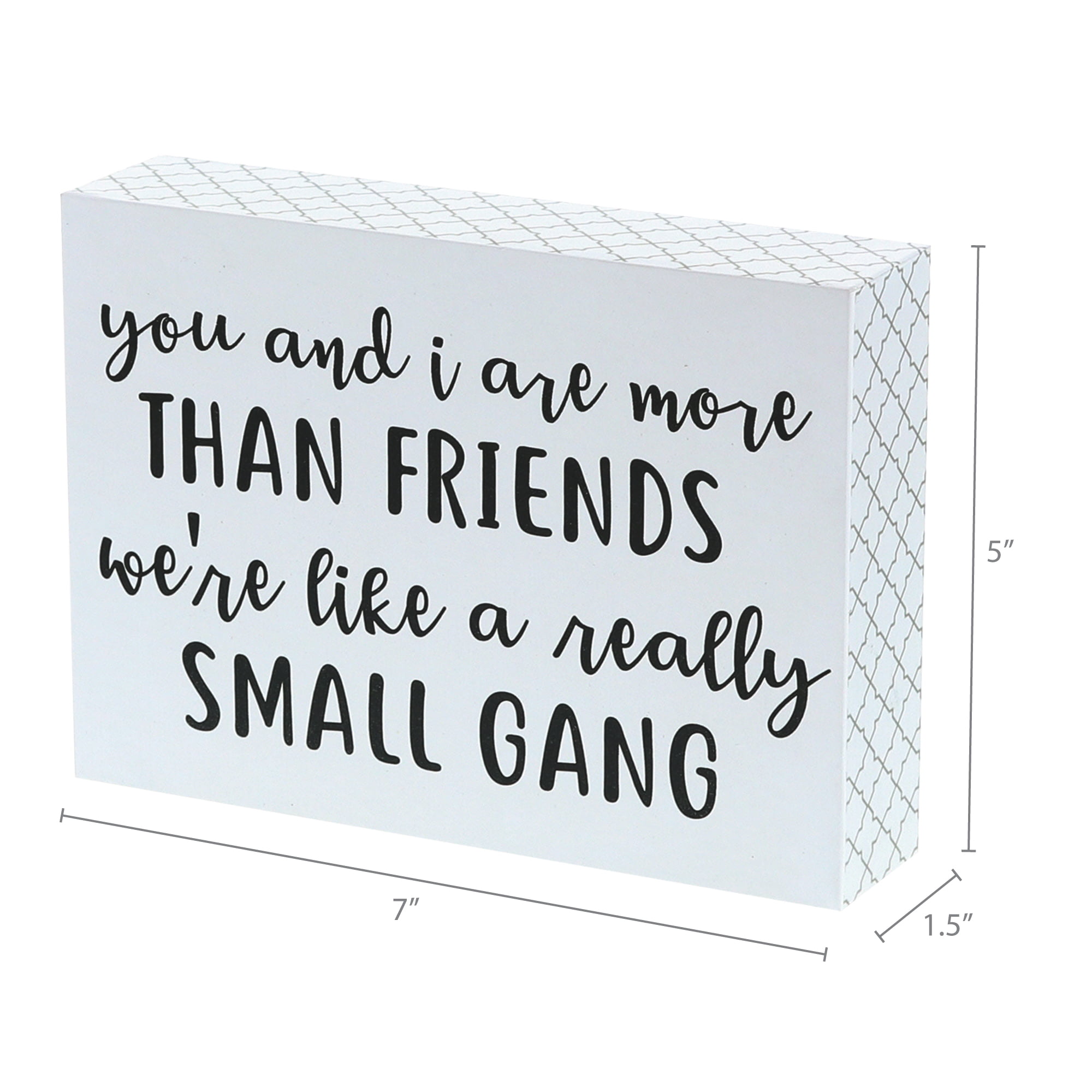 A Really Small Gang Friends Metal Wall Sign Plaque Cute Girly Floral Ornate 