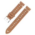 thumbnail image 1 of kusrkot Bracelet de Montre en Cuir Trous Respirants Ajustable Dégagement Rapide Bracelet de Montre Kaki 20mm, 1 of 9