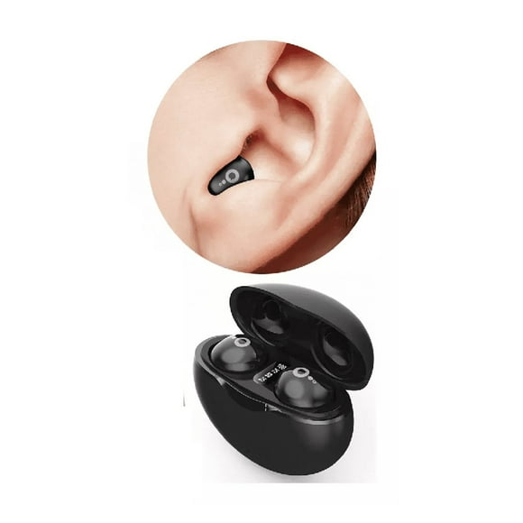Audífonos Invisibles Verdaderamente Inalámbricos Con Bt 5.3 negro