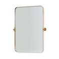 thumbnail image 1 of ANDY STAR 38 x 25 Pouces Miroir de Vanité Inclinable Rectangulaire, Or Brossé, 1 of 7