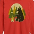 thumbnail image 3 of Instant Message - Bear Roasting Marshmallows - Toddler & Youth Long Sleeve Graphic T-Shirt, 3 of 6