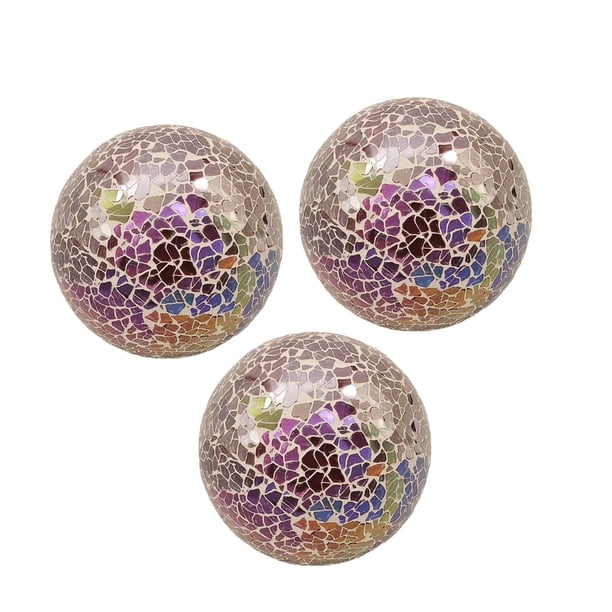 3 piezas Mosaic Sphere Balls Rilleres de tazón decorativos para tazones Estilo C