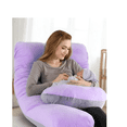 thumbnail image 2 of Almohada Para Embarazo Y Lactancia Jumbo Xtellar Morado Con Gris, 2 of 3