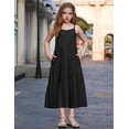 thumbnail image 4 of Arshiner Girls Summer Dress Casual Loose Sleeveless Sundress Flowy Beach Maxi Dresses with Pockets, 4 of 6