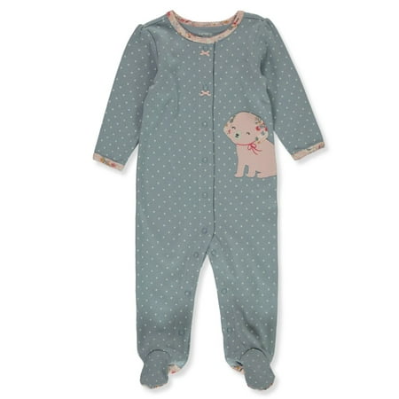 

Carter s Baby Girls Puppy Footed Coveralls - blue 3 months (Newborn)