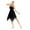 Black, variant on Womens Spaghetti Strap Lyrical Ballet Dance Dress High Low Mesh Skirt Dancewear Black XL