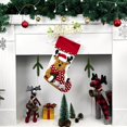 thumbnail image 5 of Apeya Plush Christmas Stocking 3D Fox Penguin Santa Reindeer Character Red Cuff for Fireplace Hanging Holiday Decor Family Gift Home Decoration, 5 of 5