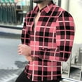 thumbnail image 2 of LIaqionyy Men Plaid Shirts Button down Long Sleeve Collared Christmas Shirt Casual Work Business Tops, 2 of 7