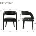 thumbnail image 6 of Dayalane Modern Upholstered Dining Chairs Set of 2, PU Leather Barrel Accent Chairs with Open Back and Arms, Comfy Kitchen & Dining Room Chairs with Wood Legs for Living Room/Bedroom,Black, 6 of 8