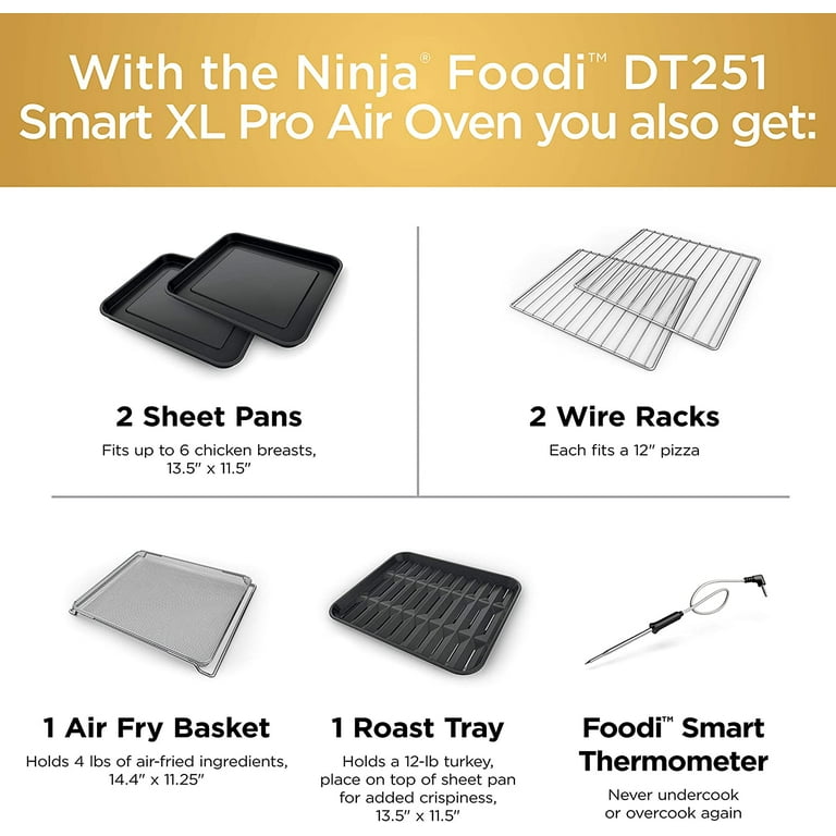 Ninja DT251 Foodi 10-in-1 Smart XL Air Fry Oven #ninja #smarttairfryo, Ninja  Air Fryer Oven