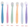 thumbnail image 5 of Baby Soft Silicone Spoon Candy Color Spoon Children Feeding Dishes Tableware Food Baby Feeding Tools Feeder Appliance green 1pcs, 5 of 9
