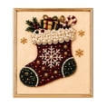 thumbnail image 2 of Beginner DIY Diamond Art Kit with Frame, 5D Rhinestone Paint by Numbers for Kids Adults, Creative Holiday Craft Set for Home Decor 7.87in (Sock), 2 of 5